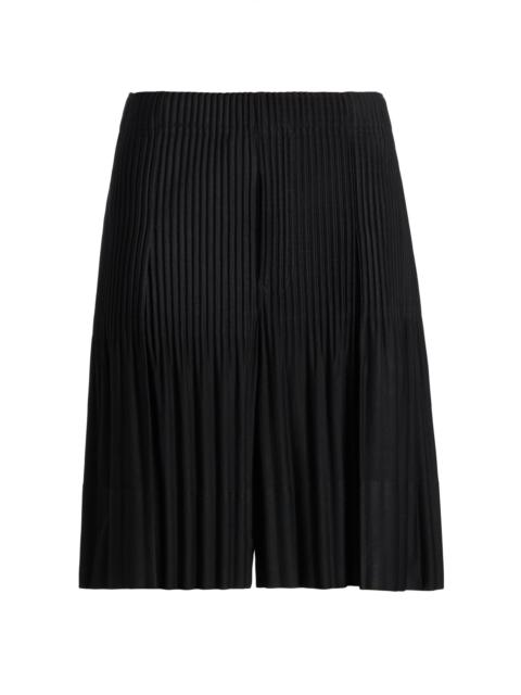 ISSEY MIYAKE Men Wear Or Wrap Shorts - Egg Plant Black
