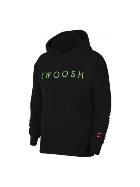 Nike Nike Sportswear Swoosh Logo Hoodie 'Black Green' CZ5569-011