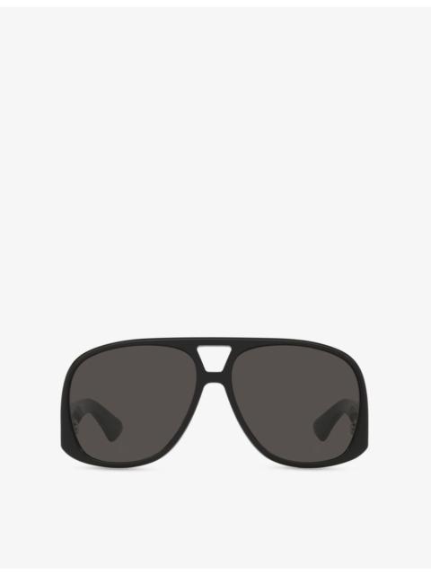 SAINT LAURENT SL 652 Pilot-Frame Acetate Sunglasses
