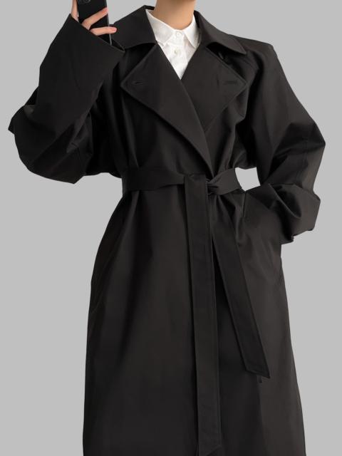 The Frankie Shop Marisol Box Shoulder Trench - Black