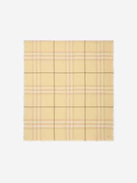 Burberry Wide Check Wool Scarf
