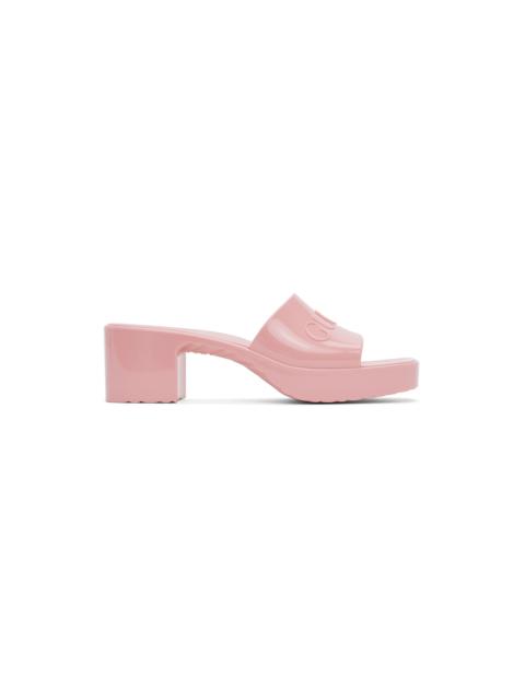 GUCCI logo embossed sandals