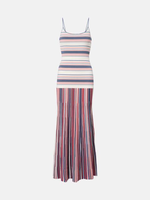 FAITHFULL Citara striped cotton-blend maxi dress