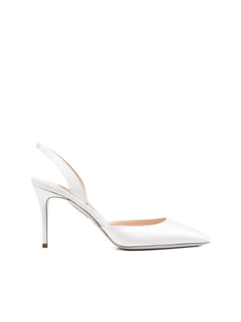 AQUAZZURA 85mm So Nude slingback pointed-toe pumps