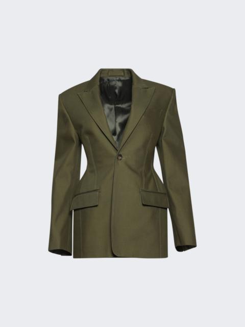 WARDROBE.NYC Drill Contour Blazer Military