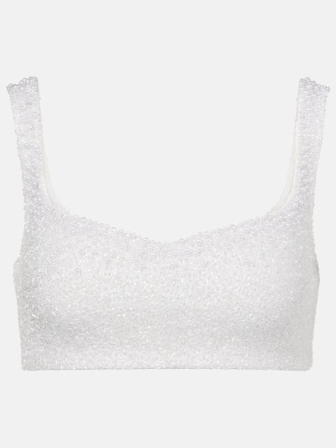 CLIO PEPPIATT Venus embellished bra top