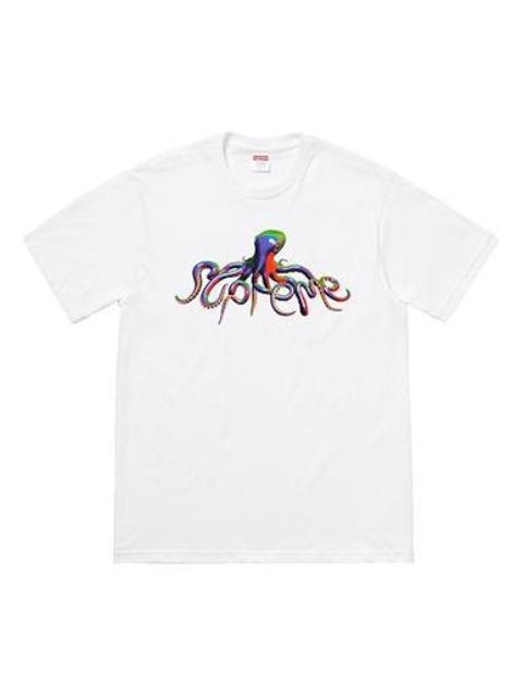 Supreme SS18 Tentacles Tee White Printing Short Sleeve Unisex SUP-SS18-487