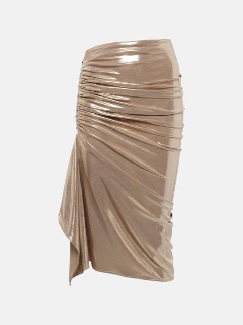 Neroli ruched midi skirt