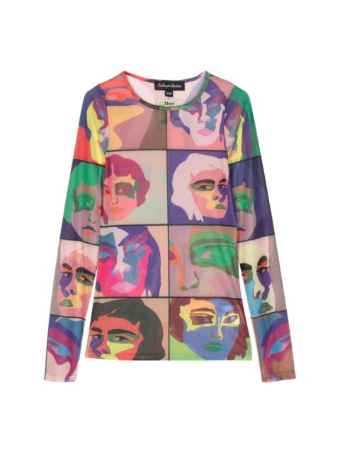 Faces printed mesh top