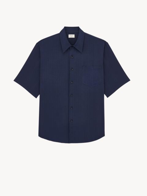 SAINT LAURENT SHIRT IN DIAMOND SILK JACQUARD