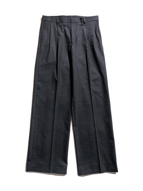 SUNFLOWER Wide Pleated Trouser Anthracite
