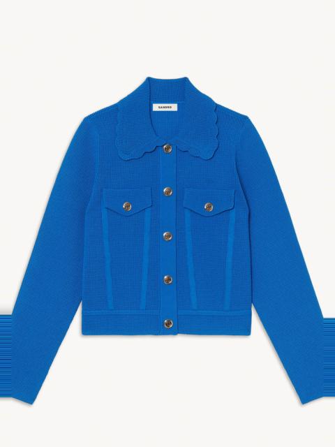 Sandro Fancy stitch knitted cardigan