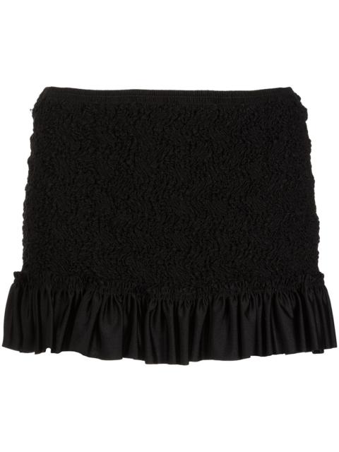 Alexander Wang shirred ruffle-hem mini skirt