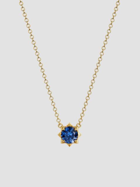 DAVID YURMAN Women's Petite Pavé Pendant Necklace in 18K Yellow Gold - Light Blue Sapphire