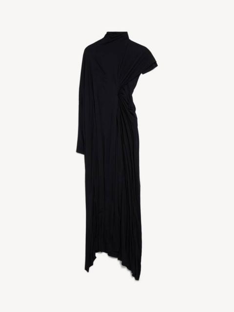 BALENCIAGA Women's Draped Cape Dress in Black