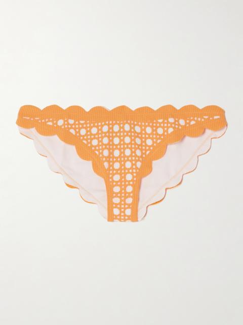MARYSIA + Net Sustain Antibes Scalloped Laser-cut Bikini Briefs