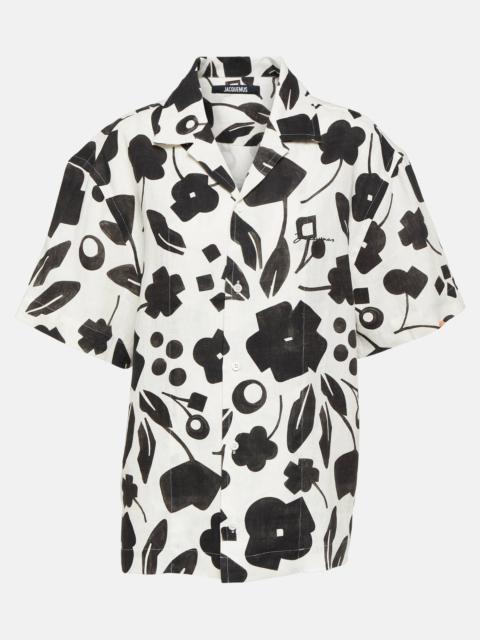 JACQUEMUS La Chemise Jean printed linen shirt