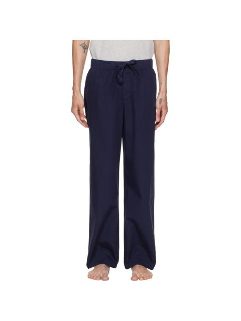 TEKLA Navy Poplin Pyjama Pants