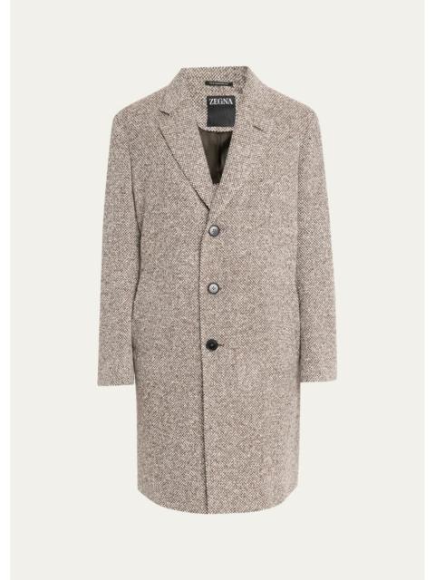 ZEGNA Men's Oasi Cashmere Melange Overcoat