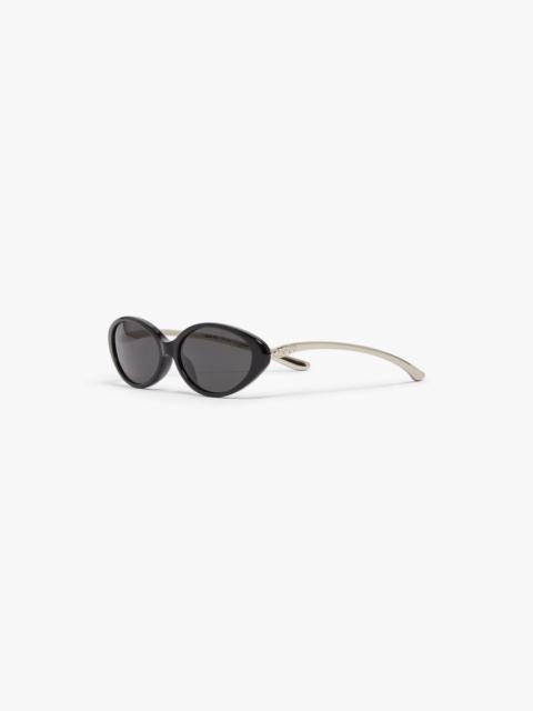 CASABLANCA Black Oval Curve Sunglasses | Casablanca Paris