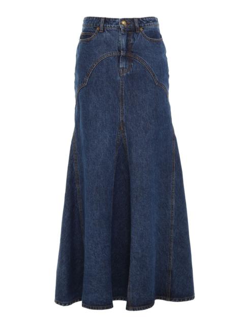 Zimmermann LUMINOSITY DENIM MAXI SKIRT