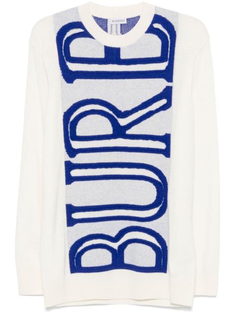 Burberry intarsia-logo wool sweater
