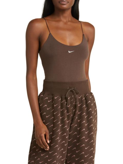 Sportswear Camisole Bodysuit in Baroque Brown/Sail