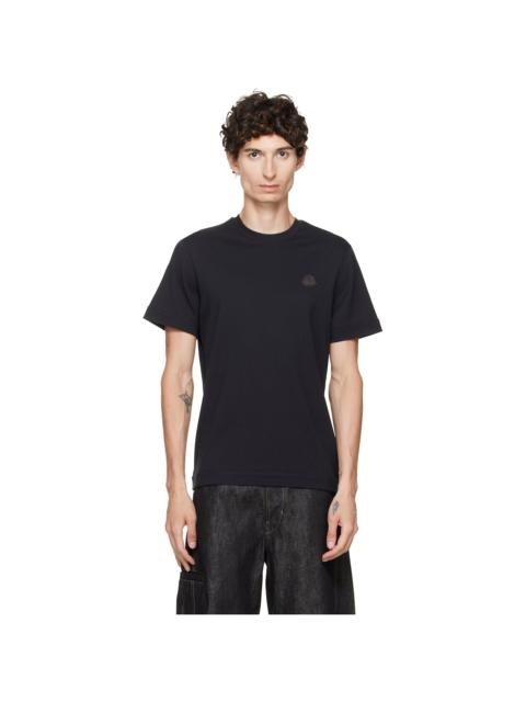 Moncler Navy Double Leather Logo T-shirt