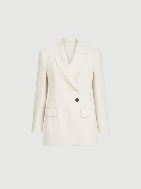 Brunello Cucinelli Comfort viscose couture twill blazer with monili