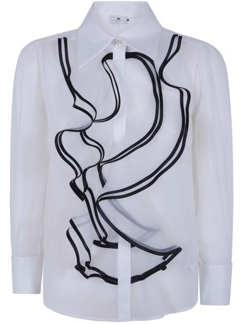 ELISABETTA FRANCHI Shirt Ivory Black