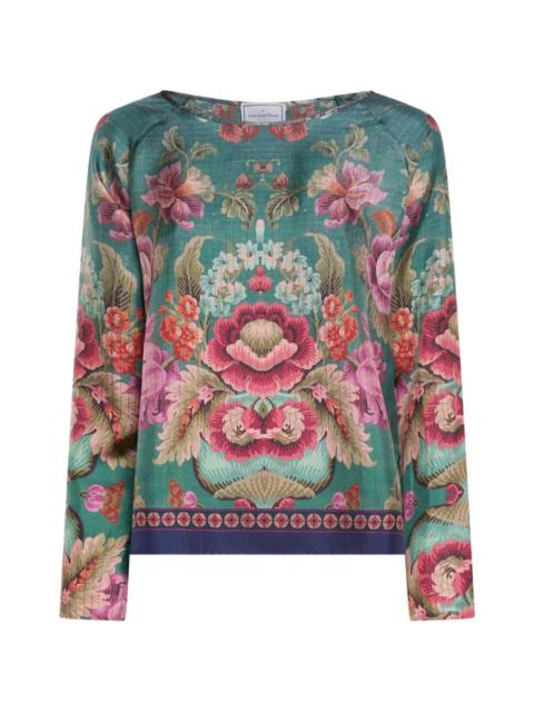 Pierre-Louis Mascia Aloe long-sleeve floral blouse