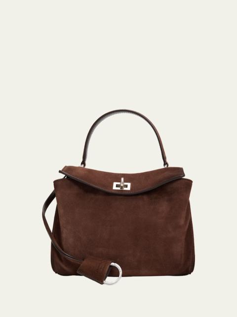 BALENCIAGA Rodeo Mini Smooth Suede Top-Handle Bag