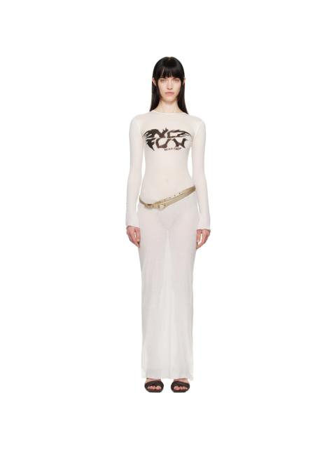 032c White Black Sun Fine Rib Maxi Dress