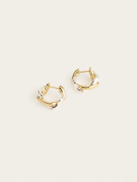 Madewell Mixed-Metal Sculptural Small Hoop Earrings