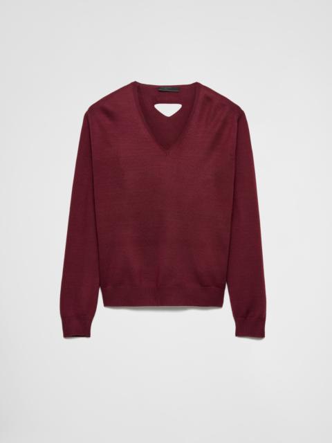 Prada V-neck wool sweater