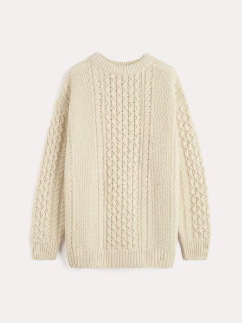 Totême Chunky cable knit cream