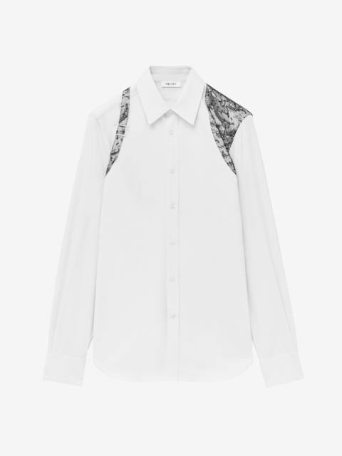 Alexander McQueen Floral Lace Harness Shirt