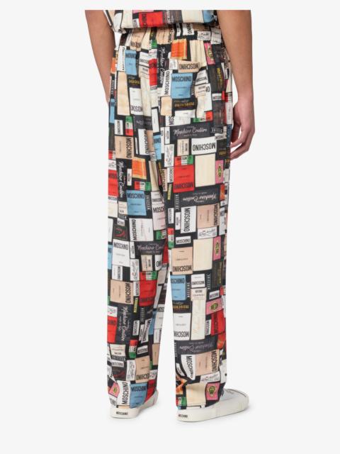 Moschino PRINTED SILK PANTS