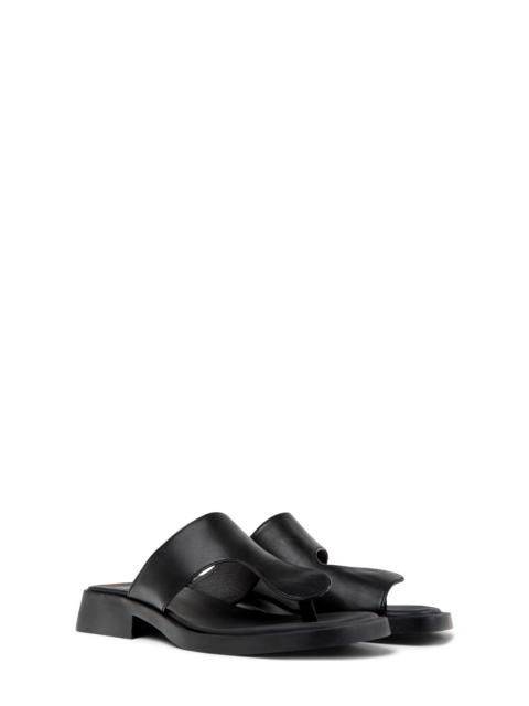 CAMPER Camper Dana Mismatched Flip Flops in Black
