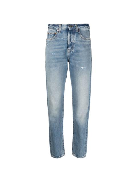 SAINT LAURENT mid-rise tapered-leg jeans