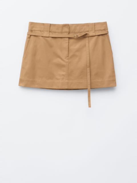 & Other Stories Cotton Twill Belted Mini Skirt