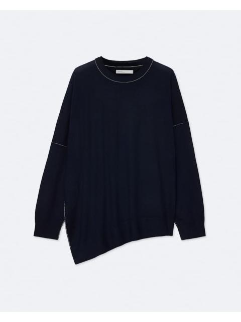 ALLSAINTS MARTEL ASYMMETRIC MERINO WOOL SWEATER