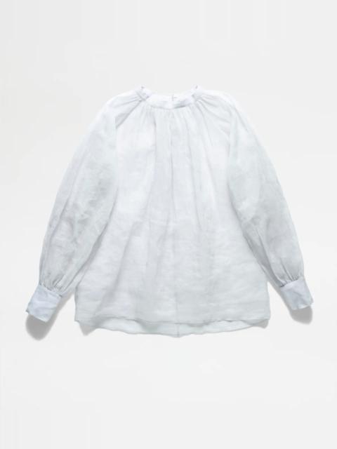 Tod's BLOUSE IN ORGANZA - WHITE