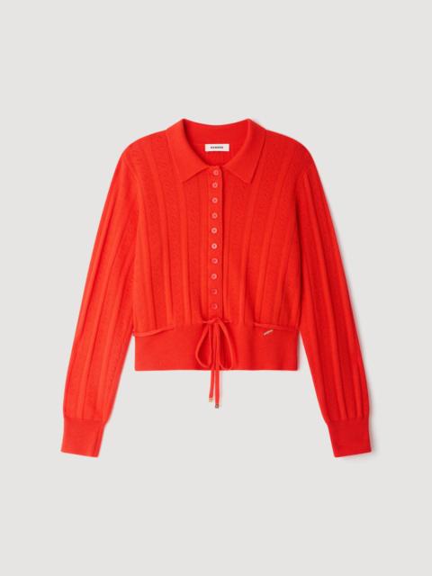 Sandro POINTELLE KNIT CARDIGAN