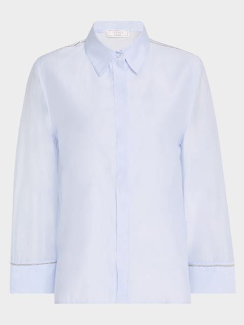 PESERICO Sheer Chain-Trim Shirt