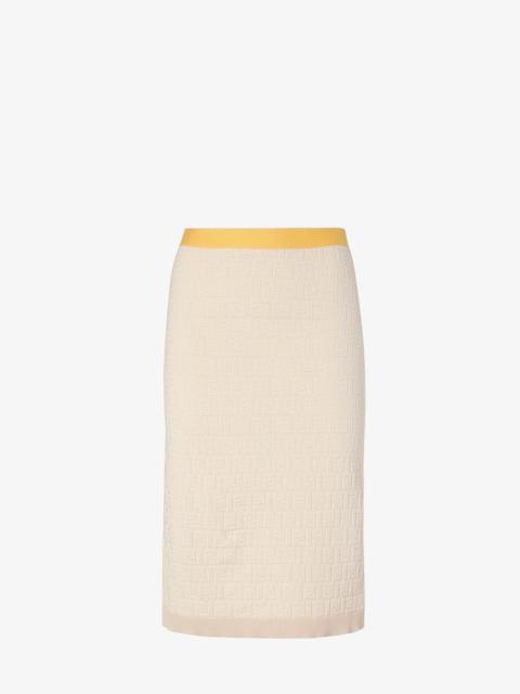 FENDI Skirt Light beige cotton and silk skirt.
