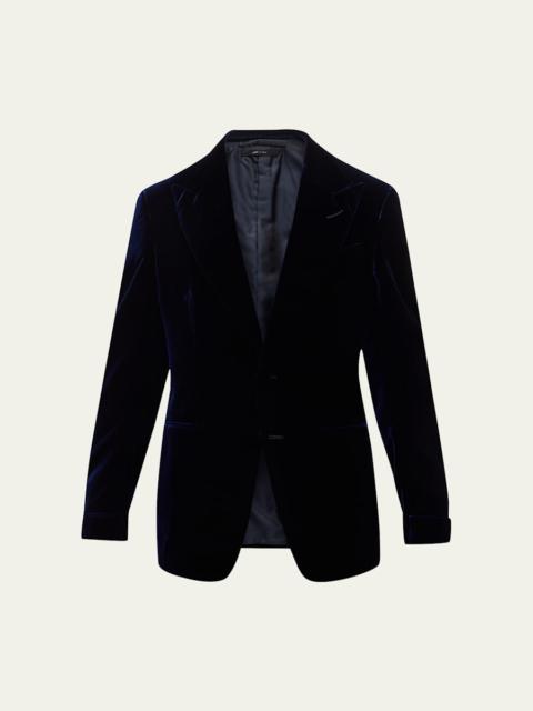 TOM FORD Men's Wool-Silk Velvet Cocktail Jacket