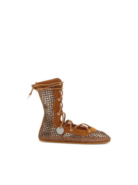 Kiko Kostadinov Reticella suede ankle boots
