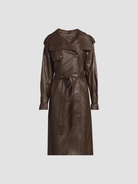 KOBI HALPERIN Women's Tony Faux-Leather Trench Coat - Brown