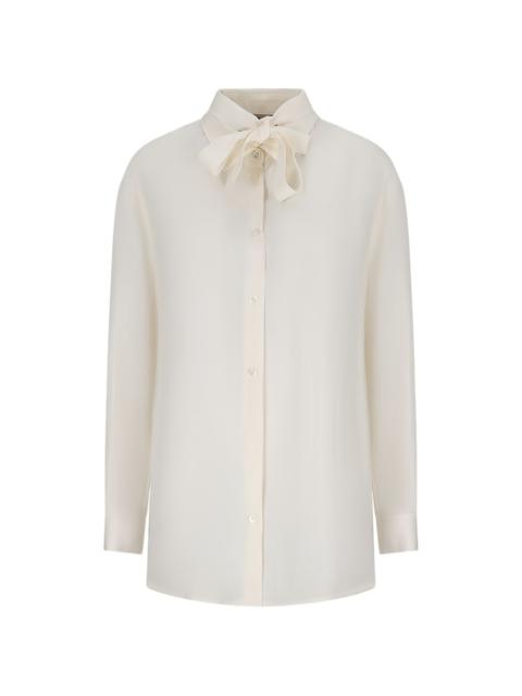 Herno bow-detail shirt
